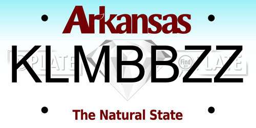 KLMBBZZ Arkansas License Plate