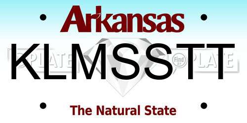 KLMSSTT Arkansas License Plate