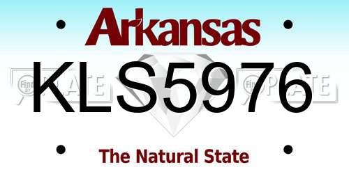 KLS5976 Arkansas License Plate