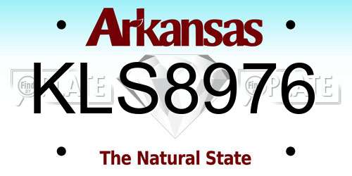 KLS8976 Arkansas License Plate