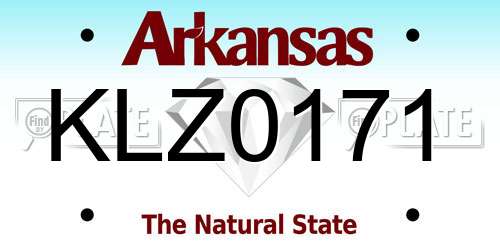 KLZ0171 Arkansas License Plate