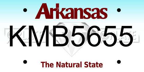 KMB5655 Arkansas License Plate