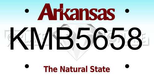 KMB5658 Arkansas License Plate
