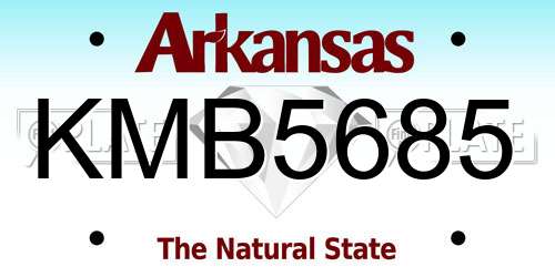 KMB5685 Arkansas License Plate