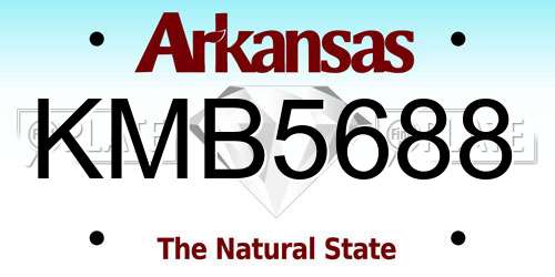 KMB5688 Arkansas License Plate