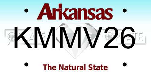 KMMV26 Arkansas License Plate