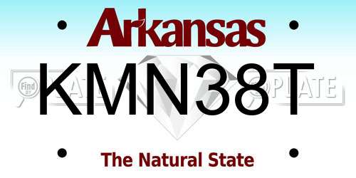 KMN38T Arkansas License Plate