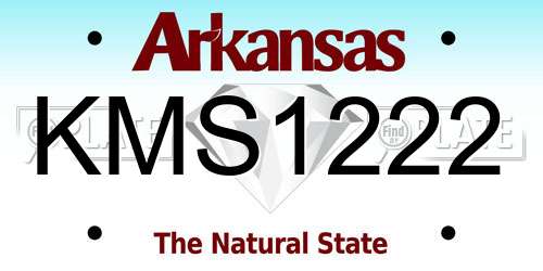 KMS1222 Arkansas License Plate