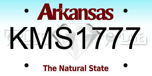 KMS1777 Arkansas License Plate