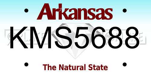 KMS5688 Arkansas License Plate