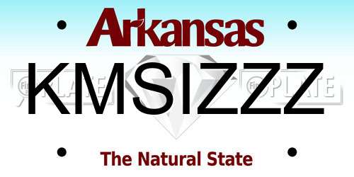 KMSIZZZ Arkansas License Plate