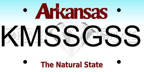 KMSSGSS Arkansas License Plate
