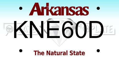 KNE60D Arkansas License Plate