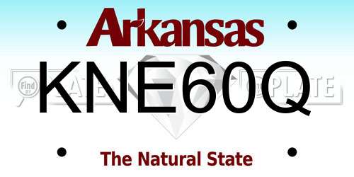 KNE60Q Arkansas License Plate