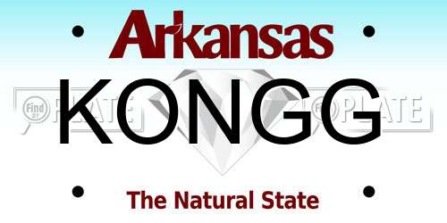 KONGG Arkansas License Plate