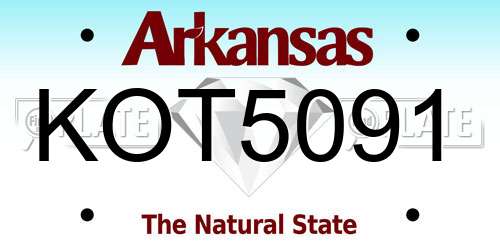 KOT5091 Arkansas License Plate