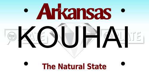 KOUHAI Arkansas License Plate