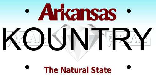 KOUNTRY Arkansas License Plate