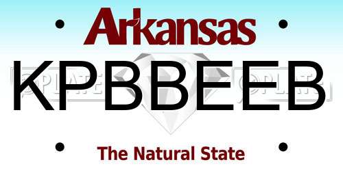 KPBBEEB Arkansas License Plate
