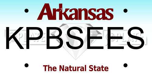 KPBSEES Arkansas License Plate