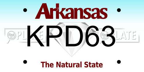 KPD63 Arkansas License Plate