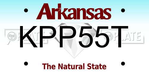 KPP55T Arkansas License Plate