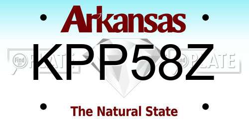 KPP58Z Arkansas License Plate