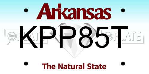 KPP85T Arkansas License Plate