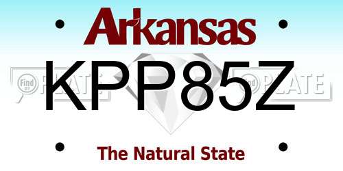 KPP85Z Arkansas License Plate