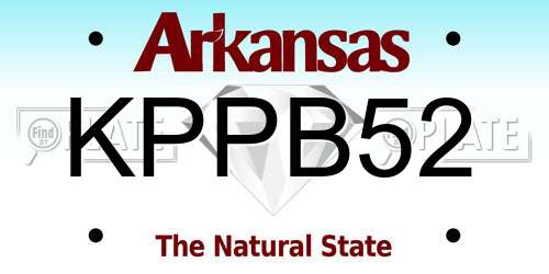 KPPB52 Arkansas License Plate