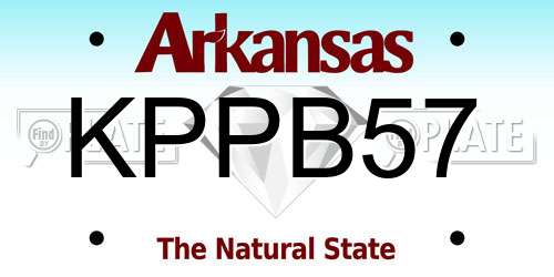 KPPB57 Arkansas License Plate