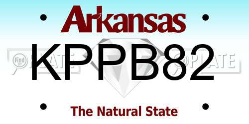 KPPB82 Arkansas License Plate