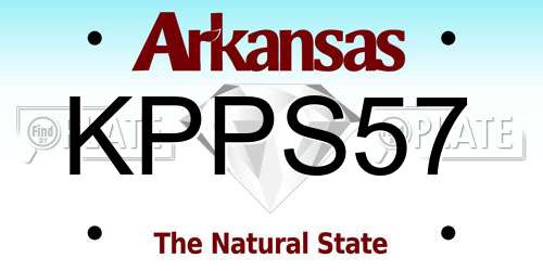 KPPS57 Arkansas License Plate
