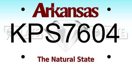 KPS7604 Arkansas License Plate