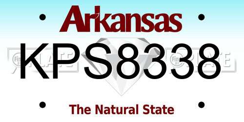 KPS8338 Arkansas License Plate