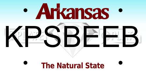 KPSBEEB Arkansas License Plate