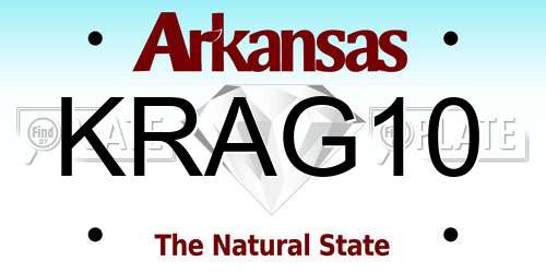 KRAG10 Arkansas License Plate