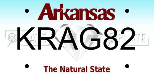 KRAG82 Arkansas License Plate