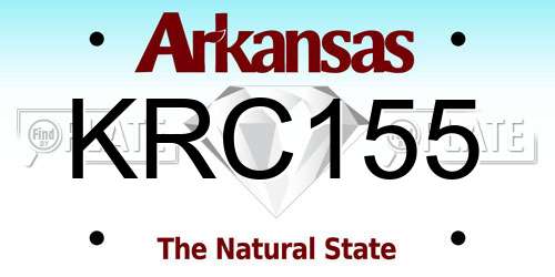 KRC155 Arkansas License Plate