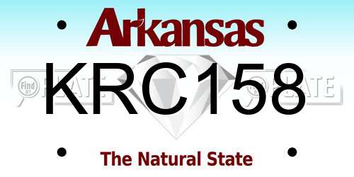 KRC158 Arkansas License Plate