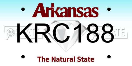 KRC188 Arkansas License Plate