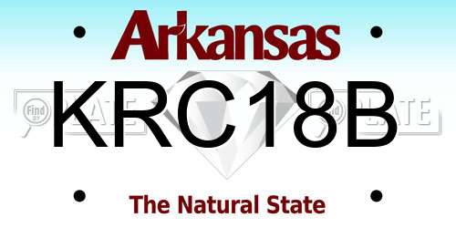 KRC18B Arkansas License Plate