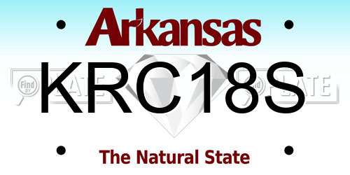 KRC18S Arkansas License Plate