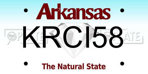 KRCI58 Arkansas License Plate