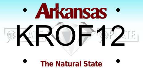 KROF12 Arkansas License Plate