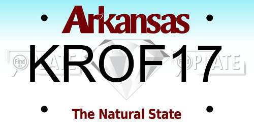 KROF17 Arkansas License Plate