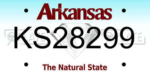 KS28299 Arkansas License Plate