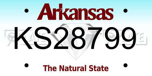 KS28799 Arkansas License Plate