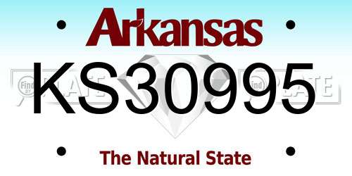 KS30995 Arkansas License Plate