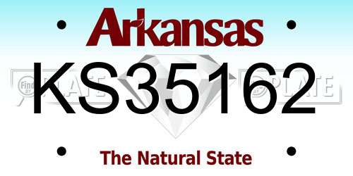 KS35162 Arkansas License Plate